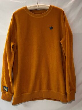 Dutch Bros mustard colored sweatshirt. Size large